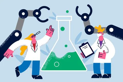 Science, making laboratory research concept Stock Illustration