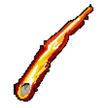 Science meteor pixel art vector illustration Stock Illustration