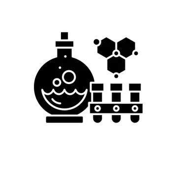 Science Methodology  black icon, vector sign on isolated background. Scienc Stock Illustration
