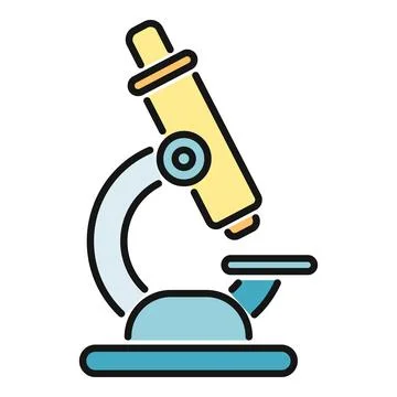 Science microscope instrument for research and investigation Stock Illustration