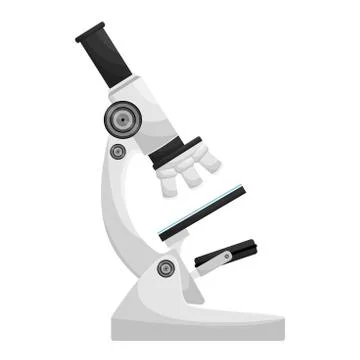 Science microscope laboratory equipment. vector illustration Illustrazione stock