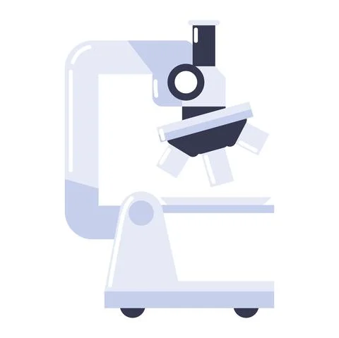 Science microscope laboratory Stock Illustration