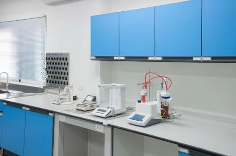 Science modern lab interior architecture. Foto stock