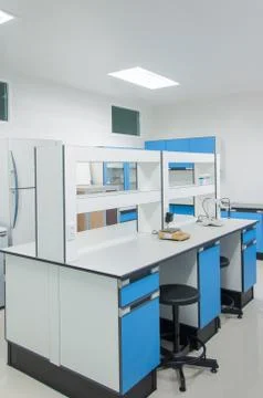 Science modern lab interior architecture. Foto stock