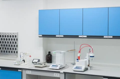 Science modern lab interior architecture. Foto stock