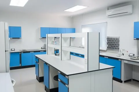 Science modern lab interior architecture. Foto stock