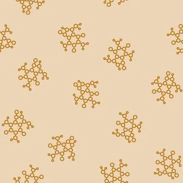 Science molecular structure line seamless pattern Stock Illustration