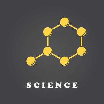 Science molecule logo Ilustración de archivo