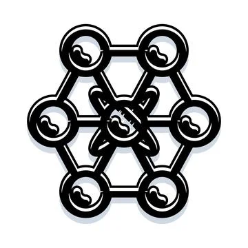 Science molecule structure connection research icon Stock Illustration