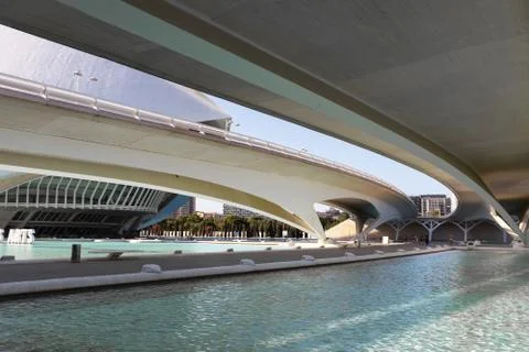 Science museum in Valencia in the architectural complex of City of Arts and Stock Photos
