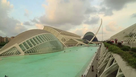 Science Museum in Valencia Spain 03 Stock Footage 80406889