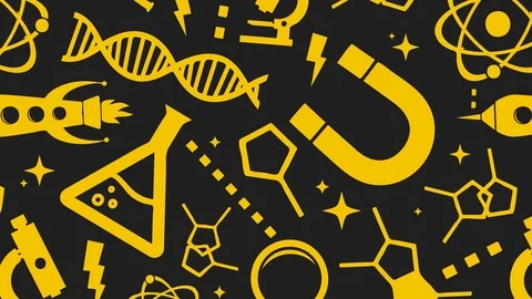 Science objects animated background for ... | Stock Video | Pond5