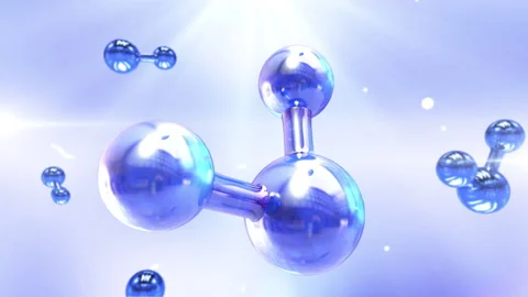 Science or medical background with molecule and atoms ,3D Video stock 225483036