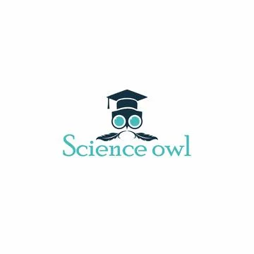 Science Owl Logo Stock-Illustration