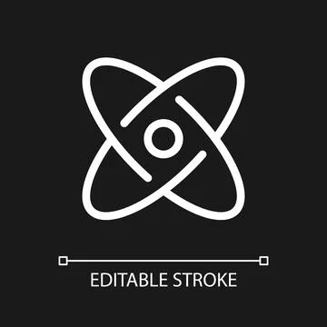 Science pixel perfect white linear ui icon for dark theme Stock Illustration
