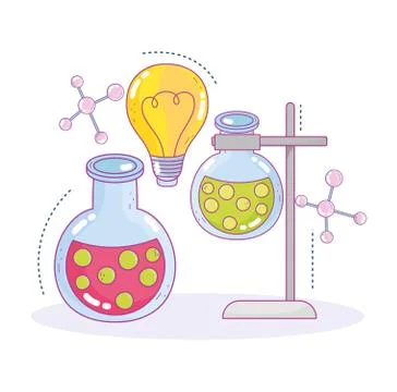 Science practice test tubes sample innovation research laboratory Stock Illustration