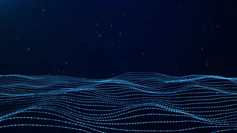 Science Presentation innovation geometry wave line space, Cyber Big Data Stock Footage 343497709