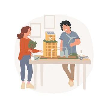 Science project isolated cartoon vector illustration. 스톡 일러스트