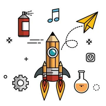 Science-related objects design. Stock Illustration