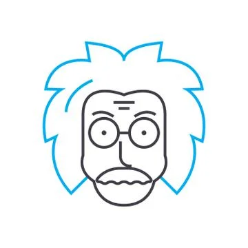 Science representative vector thin line stroke icon. Science representative Stock Illustration