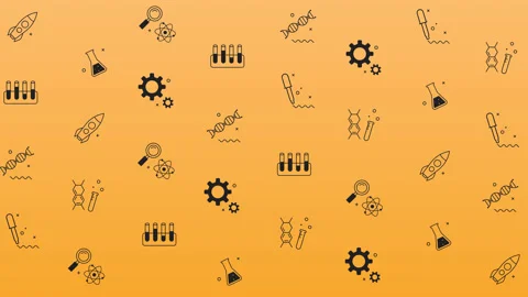 Science research 8K wiggle pattern loop background Stock Footage 157031813