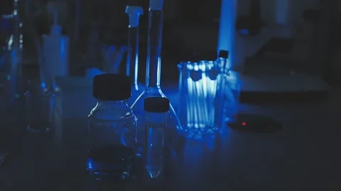 Science, research and hands in lab with notebook and computer on scientific.. Stock Footage 344456319