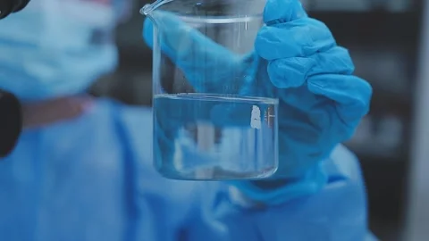 Science, research and hands in lab with notebook and computer on scientific.. Stock Footage 344456528