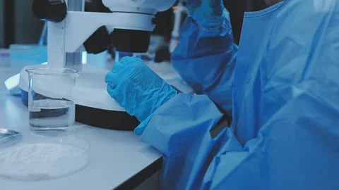 Science, research and hands in lab with notebook and computer on scientific.. Stock Footage 344456585
