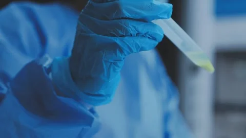 Science, research and hands in lab with notebook and computer on scientific.. Stock Footage 344456697