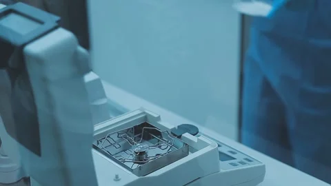 Science, research and hands in lab with notebook and computer on scientific.. Stock Footage 344456808