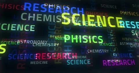 Science research and phisics text loop abstract concept Stock Footage 156757940