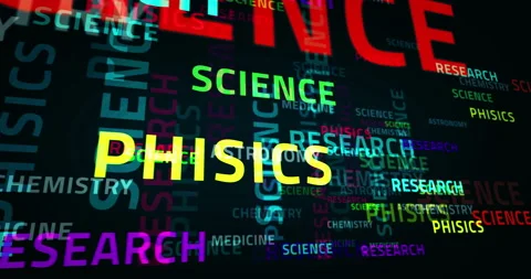 Science research and phisics text loop abstract concept Stock Footage 156758003