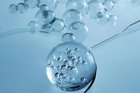 Science research developing new liquid molecule compounds Stock Photos