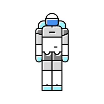 Science robot color icon vector illustration Stock Illustration