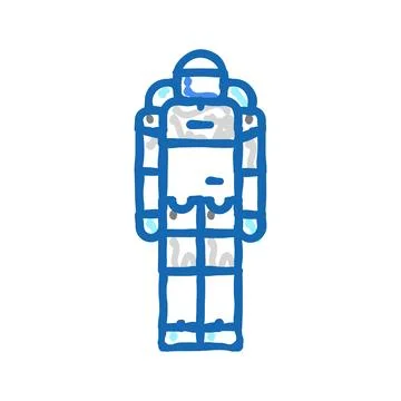 Science robot icon doodle illustration Stock Illustration