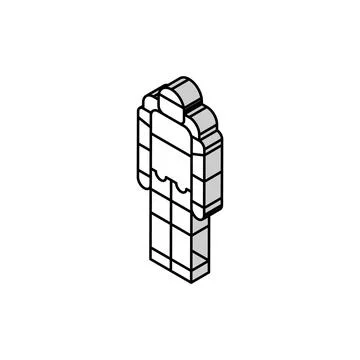 Science robot isometric icon vector illustration Stock Illustration