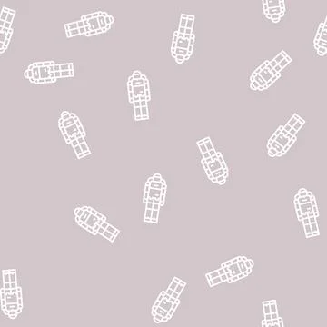 Science robot line seamless pattern Stock Illustration