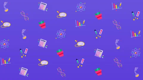Science school 8K wiggle pattern loop background Stock Footage 157032429