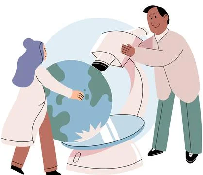 Science. The science metaphor helps to explain complex scientific concepts .. Stock Illustration