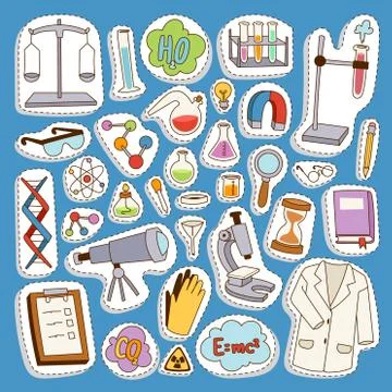 Science seamless pattern vector illustration Illustrazione stock