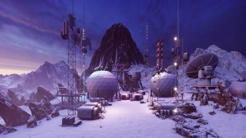 Science station in the mountains Video stock 245912863
