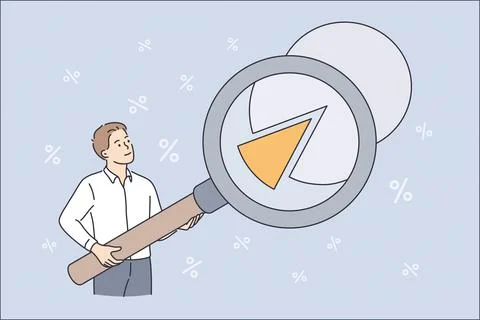 Science Statistics or project presentation concept 库存插图