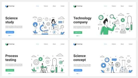 Science study, companys new technology testing processes set, analysis from tiny 库存插图