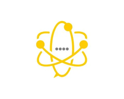 Science symbol with bubble chat inside Stock Illustration