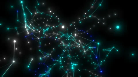 Science, technology and engineering motion background. Abstract plexus Video stock 101353477