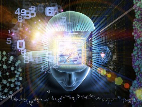 Of Science, Technology and Mind Illustrazione stock