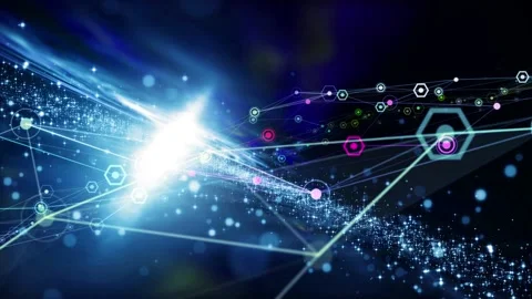 Science technology concept. Abstract background animation. Stock Footage 133556533