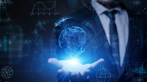 Science technology concept. Communication network. Stock Footage 121305281