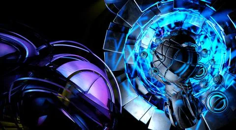 Science technology concept. Communication network Stock Illustration