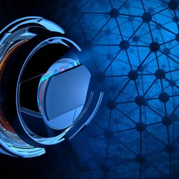 Science technology concept. Communication network Stock-Illustration